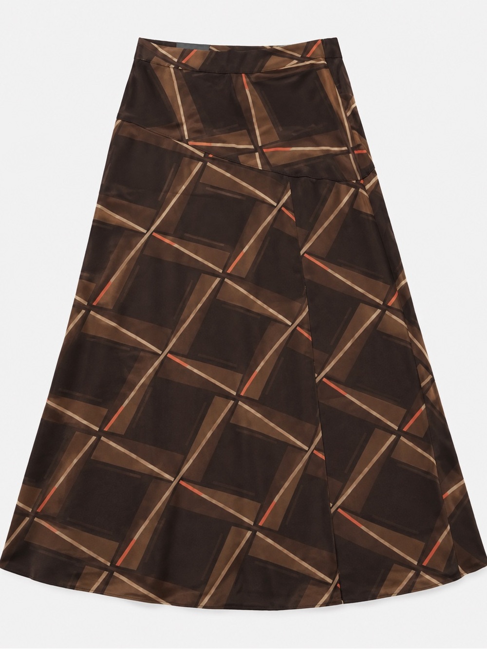 Banana Republic Skirt - Dark Brown Geometric Print Size 0
